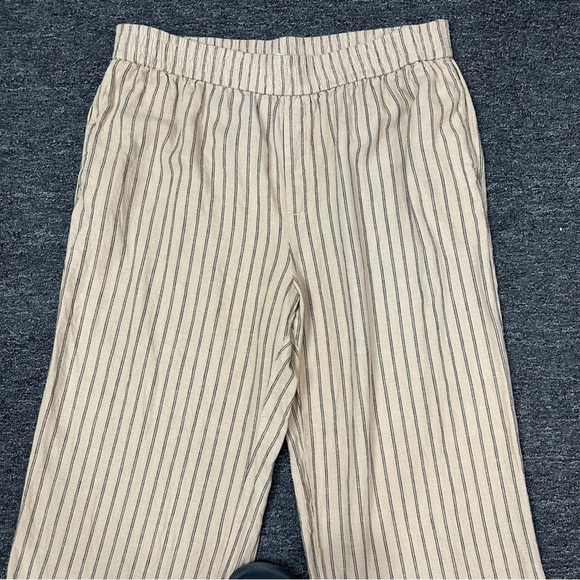 Treasure & Bond Women’s Wide Leg Boho Coastal Cropped Striped Linen Pants Sz 1X - Picture 3 of 7